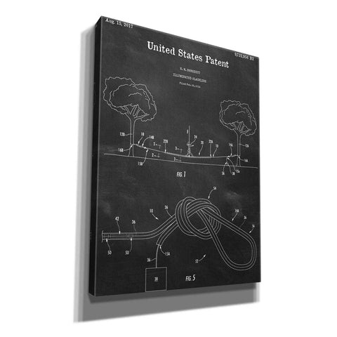 Image of 'Slackline Blueprint Patent Chalkboard,' Canvas Wall Art,12x16x1.1x0,18x26x1.1x0,26x34x1.74x0,40x54x1.74x0
