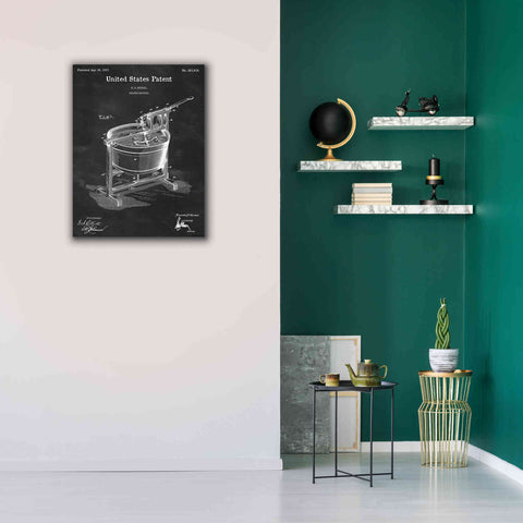 Image of 'Washing Machine Blueprint Patent Chalkboard,' Canvas Wall Art,26 x 34