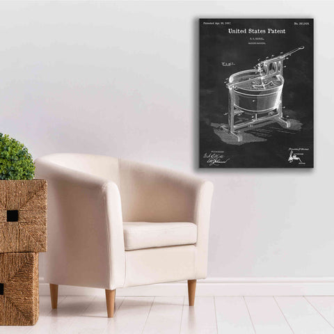 Image of 'Washing Machine Blueprint Patent Chalkboard,' Canvas Wall Art,26 x 34
