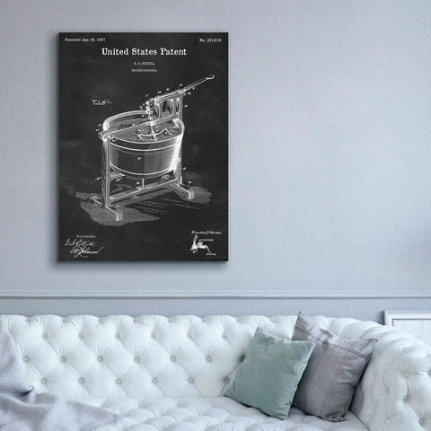 Image of 'Washing Machine Blueprint Patent Chalkboard,' Canvas Wall Art,40 x 54