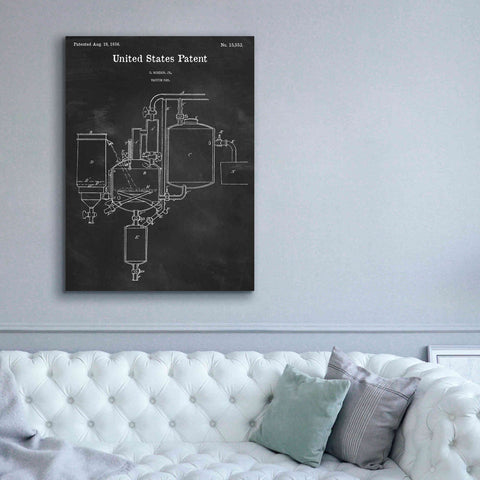 Image of 'Vacuum Pan Blueprint Patent Chalkboard,' Canvas Wall Art,40 x 54