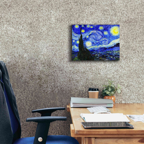 Image of 'The Starry Night' by Vincent van Gogh, Canvas Wall Art,16 x 12