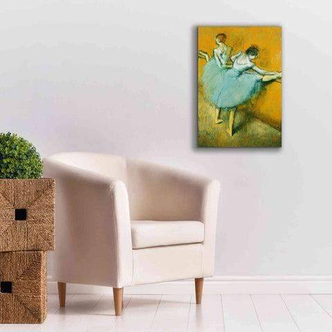 Image of 'Dancers at the Barre' by Edgar Degas, Canvas Wall Art,18 x 26