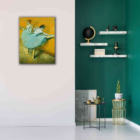 Image of 'Dancers at the Barre' by Edgar Degas, Canvas Wall Art,26 x 34