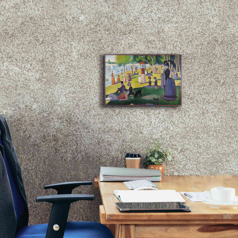 Image of 'A Sunday on La Grande Jatte' by Georges Seurat, Canvas Wall Art,18 x 12