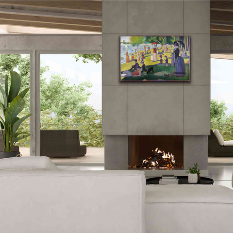 Image of 'A Sunday on La Grande Jatte' by Georges Seurat, Canvas Wall Art,40 x 26