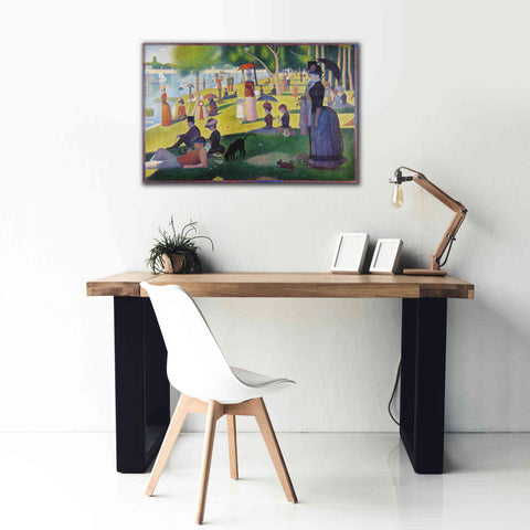 Image of 'A Sunday on La Grande Jatte' by Georges Seurat, Canvas Wall Art,40 x 26