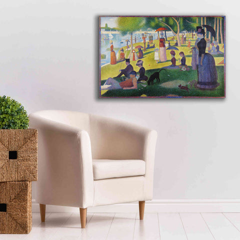 Image of 'A Sunday on La Grande Jatte' by Georges Seurat, Canvas Wall Art,40 x 26