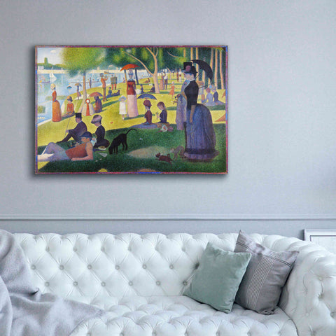 Image of 'A Sunday on La Grande Jatte' by Georges Seurat, Canvas Wall Art,60 x 40