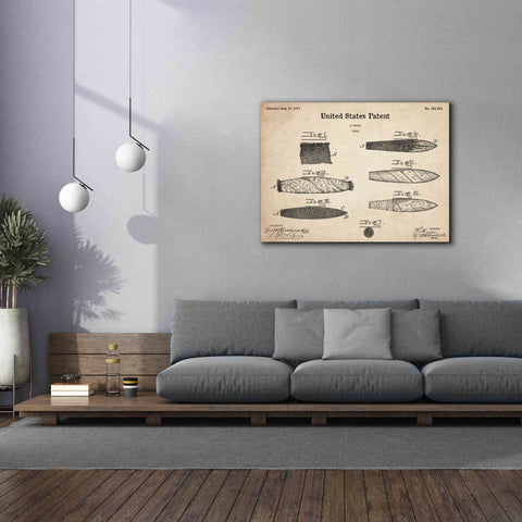 Image of 'Cigar Blueprint Patent Parchment,' Canvas Wall Art,54 x 40