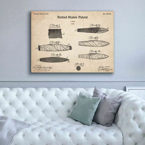 Image of 'Cigar Blueprint Patent Parchment,' Canvas Wall Art,54 x 40