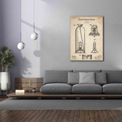 Image of 'Fire Extinguisher Blueprint Patent Parchment,' Canvas Wall Art,40 x 54