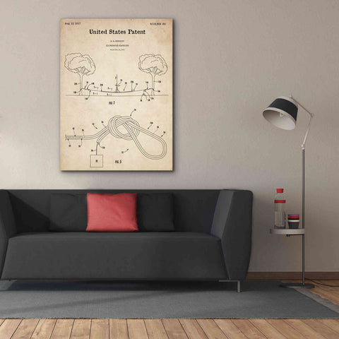 Image of 'Slackline Blueprint Patent Parchment,' Canvas Wall Art,40 x 54