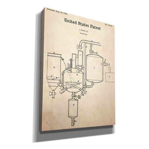 Image of 'Vacuum Pan Blueprint Patent Parchment,' Canvas Wall Art,12x16x1.1x0,18x26x1.1x0,26x34x1.74x0,40x54x1.74x0