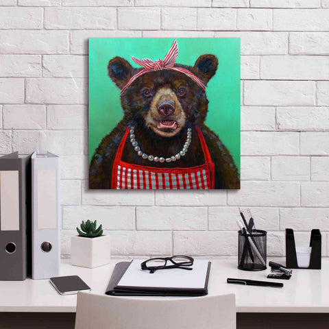 Image of 'Mama Bear' by Lucia Heffernan, Canvas Wall Art,18x18