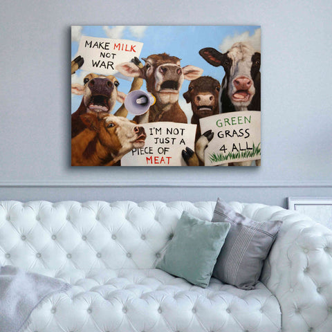 Image of 'Political Moooovement' by Lucia Heffernan, Canvas Wall Art,54x40