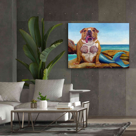 Image of 'Mermaid Dog' by Lucia Heffernan, Canvas Wall Art,54x40