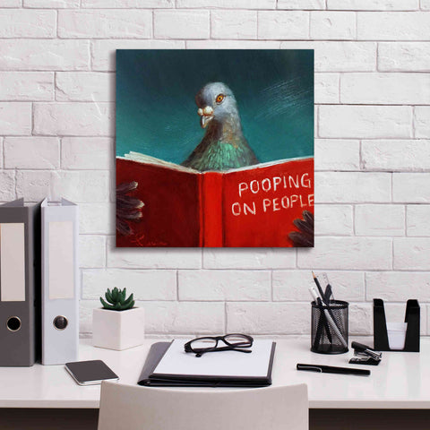 Image of 'Pooping on People' by Lucia Heffernan, Canvas Wall Art,18x18