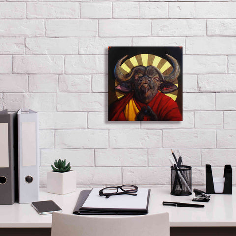 Image of 'Holy Cow II' by Lucia Heffernan, Canvas Wall Art,12x12