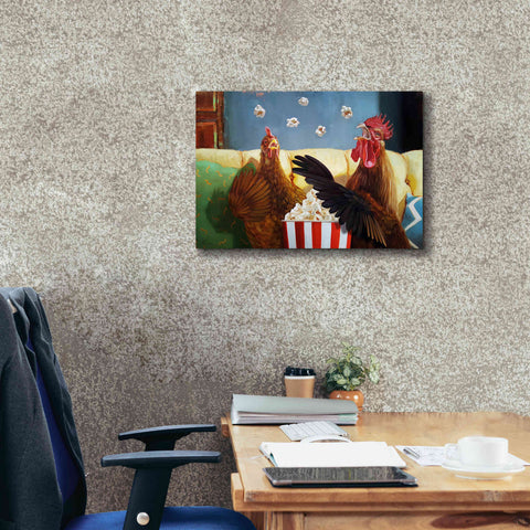 Image of 'Popcorn Chickens' by Lucia Heffernan, Canvas Wall Art,26x18