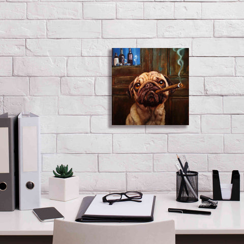 Image of 'Uptown Pug' by Lucia Heffernan, Canvas Wall Art,12x12