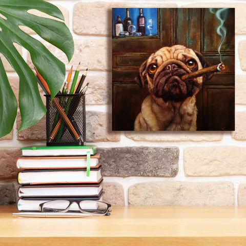 Image of 'Uptown Pug' by Lucia Heffernan, Canvas Wall Art,12x12