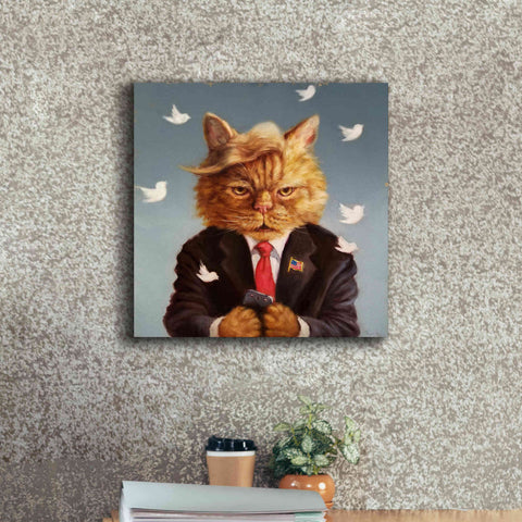 Image of 'Catty Remarks' by Lucia Heffernan, Canvas Wall Art,18x18