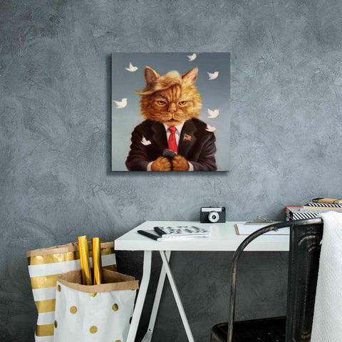 Image of 'Catty Remarks' by Lucia Heffernan, Canvas Wall Art,18x18