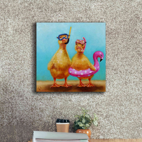 Image of 'Pool Party' by Lucia Heffernan, Canvas Wall Art,18x18