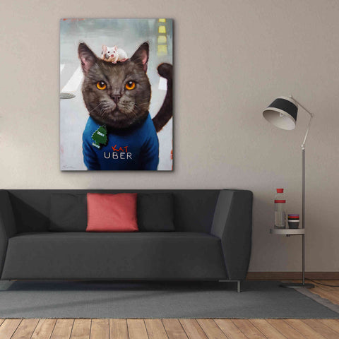 Image of 'Cat Uber' by Lucia Heffernan, Canvas Wall Art,40x54