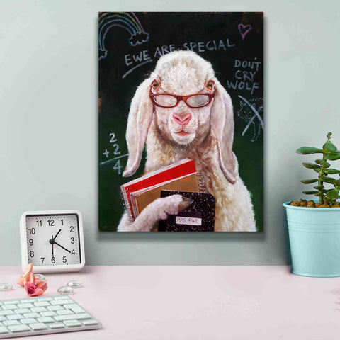 Image of 'Back to School - Mrs. Ewe' by Lucia Heffernan, Canvas Wall Art,12x16