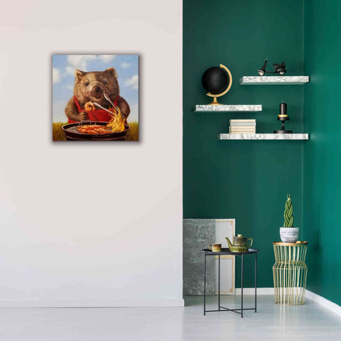 Image of 'Shrimp On The Barbie' by Lucia Heffernan, Canvas Wall Art,26x26