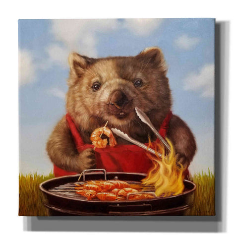 Image of 'Shrimp On The Barbie' by Lucia Heffernan, Canvas Wall Art