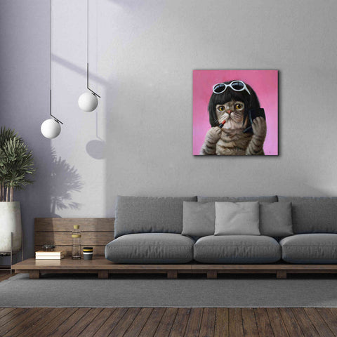 Image of 'Bob Cat' by Lucia Heffernan, Canvas Wall Art,37x37