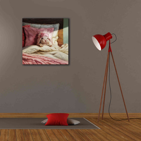 Image of 'Bed Hare' by Lucia Heffernan, Canvas Wall Art,26x26