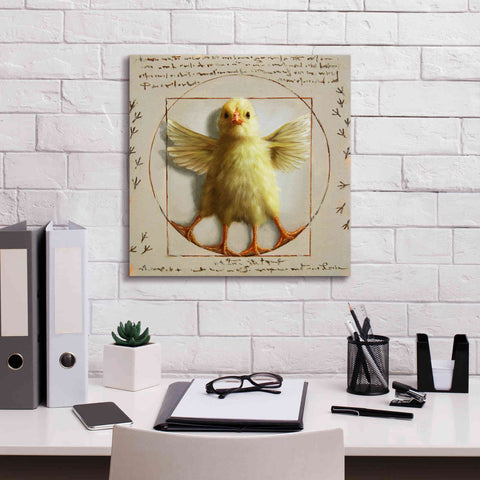 Image of 'Vitruvian Chick' by Lucia Heffernan, Canvas Wall Art,18x18