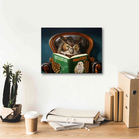 Image of 'Owl Porn' by Lucia Heffernan, Canvas Wall Art,16x12