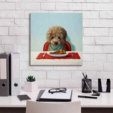 Image of 'Puppy Chow' by Lucia Heffernan, Canvas Wall Art,18x18