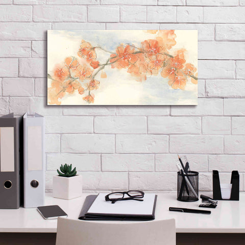 Image of 'Peach Blossom II' by Chris Paschke, Canvas Wall Art,24 x 12