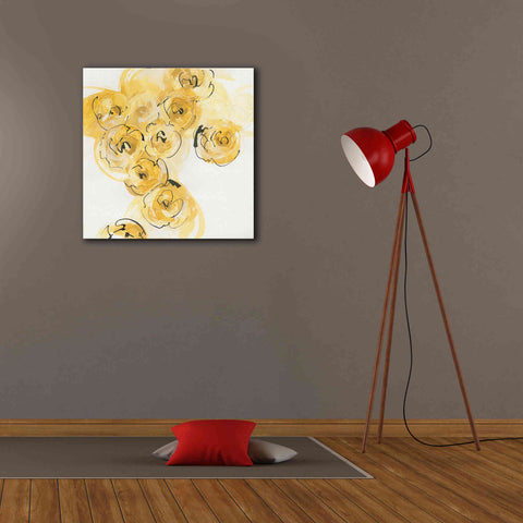 Image of 'Yellow Roses Anew I' by Chris Paschke, Canvas Wall Art,26 x 26