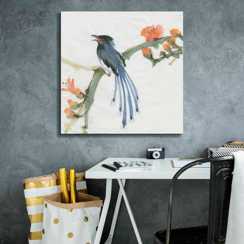 Image of 'Formosan Blue Magpie' by Chris Paschke, Canvas Wall Art,26 x 26