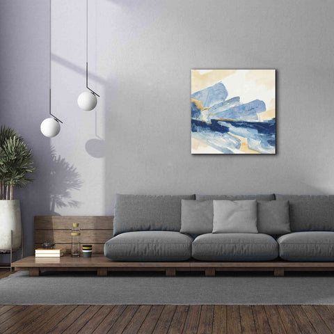 Image of 'Gilded Indigo II' by Chris Paschke, Canvas Wall Art,37 x 37