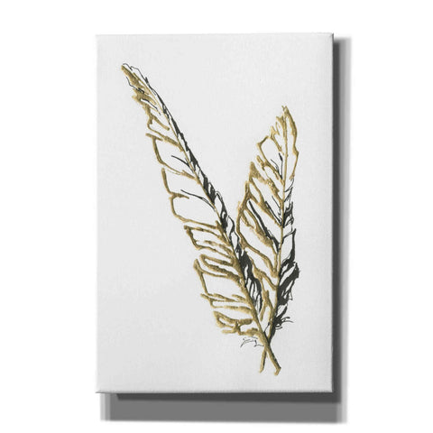 Image of 'Gilded Raven Feather' by Chris Paschke, Canvas Wall Art