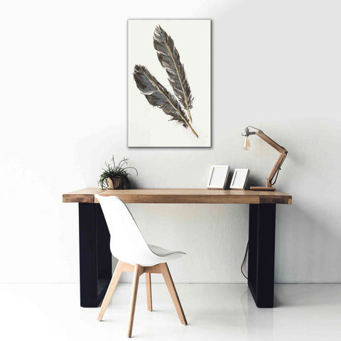 Image of 'Gold Feathers III' by Chris Paschke, Canvas Wall Art,26 x 40