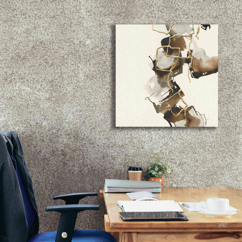 Image of 'Gold Squares II' by Chris Paschke, Giclee Canvas Wall Art,26 x 26