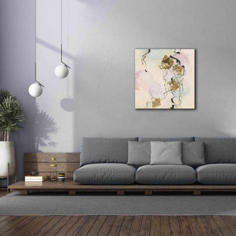 Image of 'Gold Blocks On Pastel I' by Chris Paschke, Giclee Canvas Wall Art,37 x 37