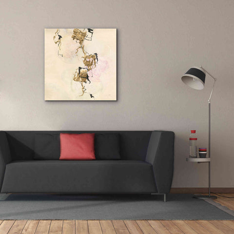 Image of 'Gold Blocks On Pastel II' by Chris Paschke, Giclee Canvas Wall Art,37 x 37