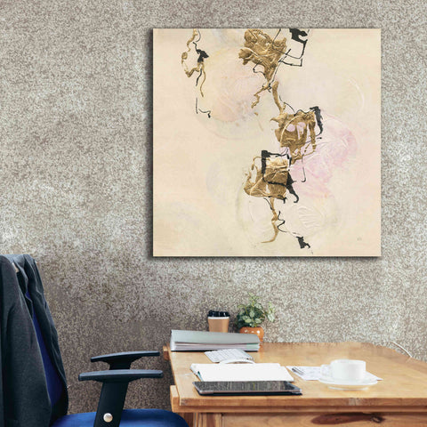 Image of 'Gold Blocks On Pastel II' by Chris Paschke, Giclee Canvas Wall Art,37 x 37