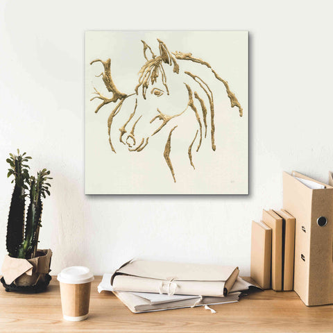 Image of 'Gilded Mare' by Chris Paschke, Giclee Canvas Wall Art,18 x 18