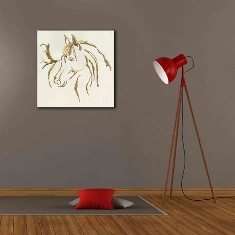 Image of 'Gilded Mare' by Chris Paschke, Giclee Canvas Wall Art,26 x 26